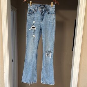 Aeropostale High Rise Flare Blue Jeans
